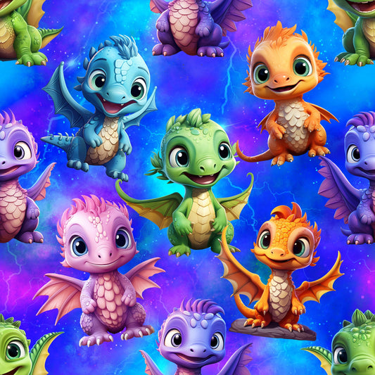 Eigenproduktion Stoff Drachen