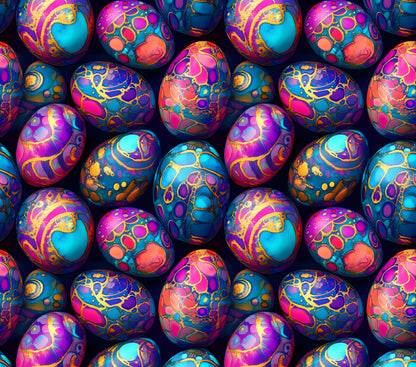 Eigenproduktion Stoff 3D Eier - Ostern