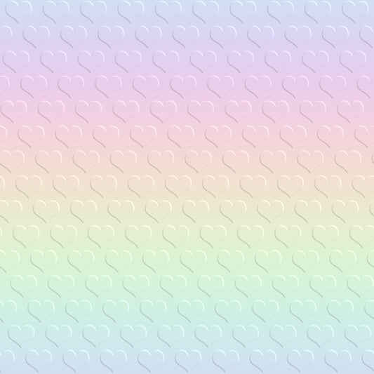 Eigenproduktion Stoff Regenbogenfarbe Herzen