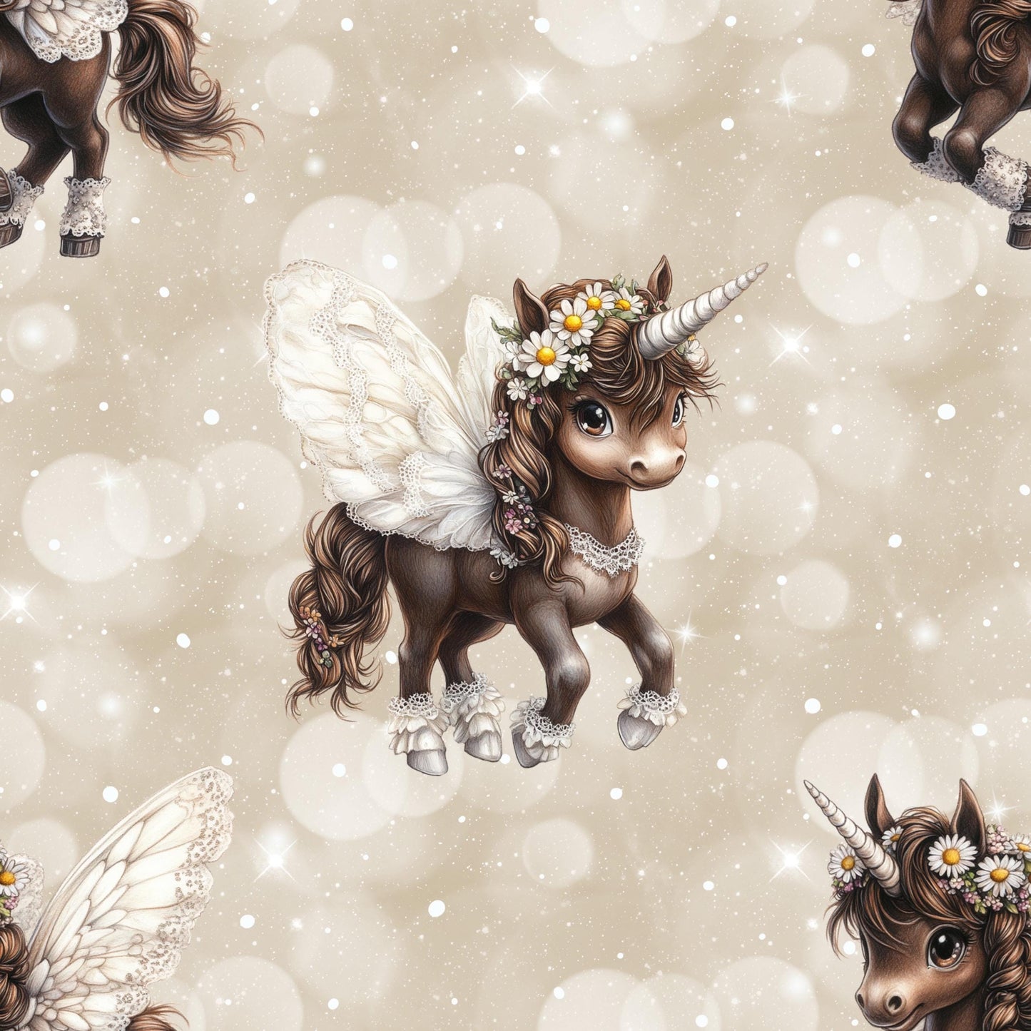 Eigenproduktion Stoff Einhorn