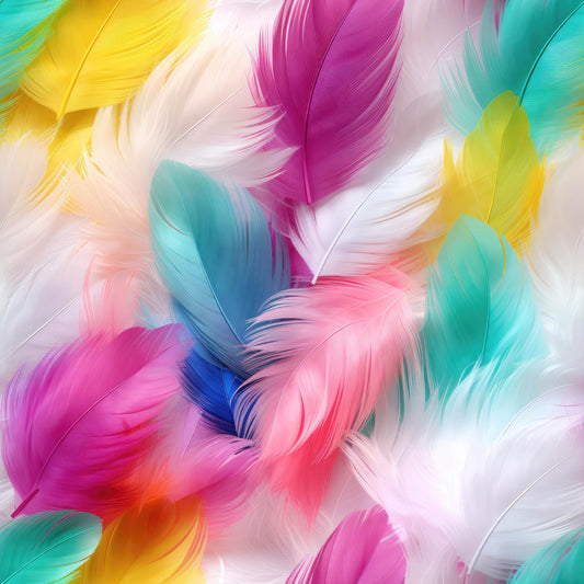 Eigenproduktion Stoff Federn