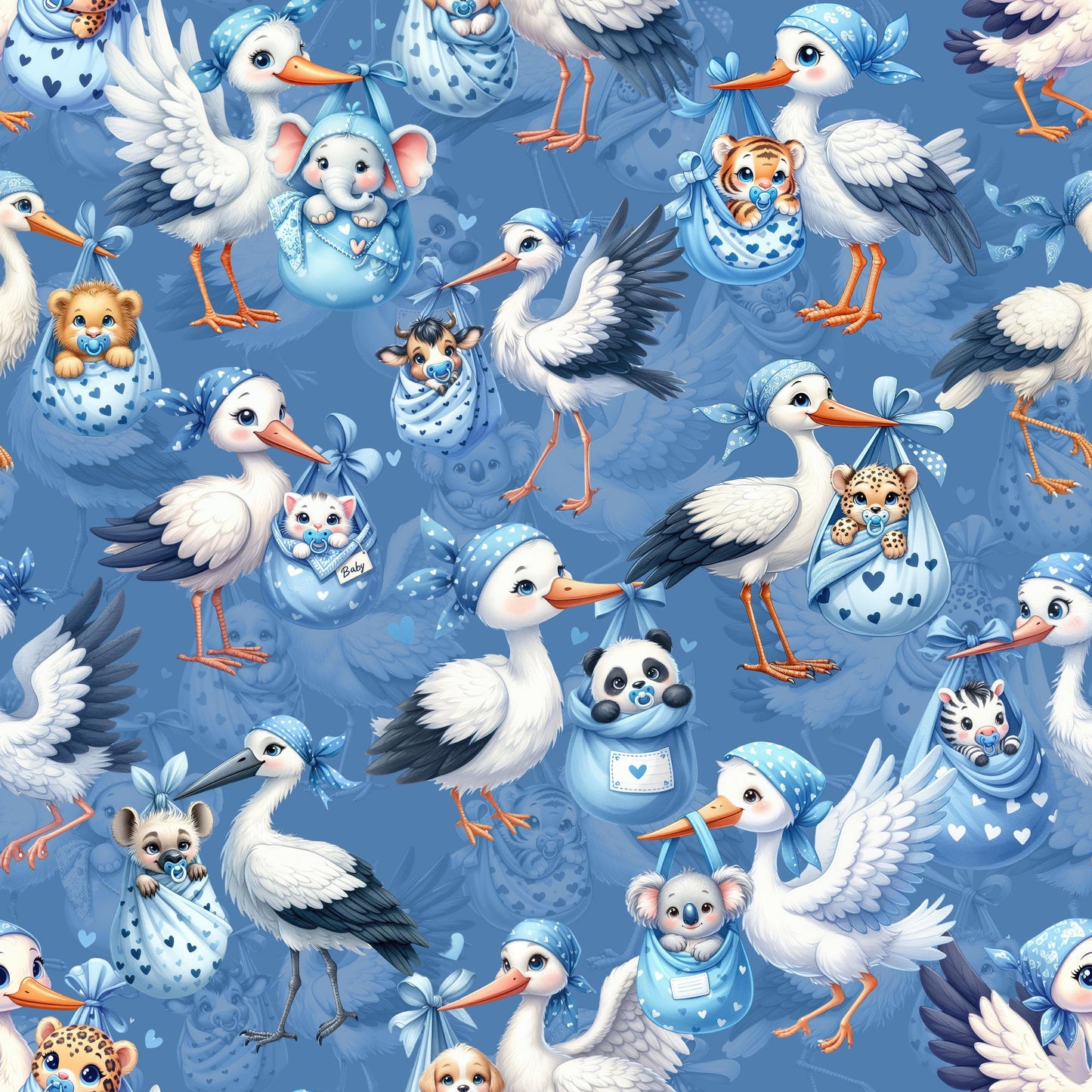Eigenproduktion Stoff Storch - Baby