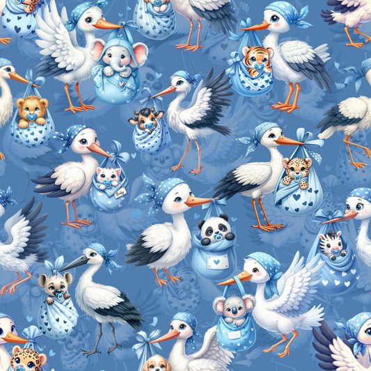 Eigenproduktion Stoff Storch - Baby