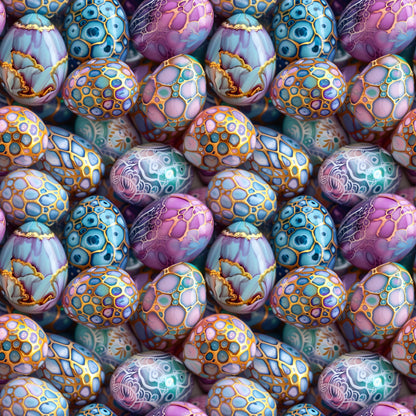 Eigenproduktion Stoff 3D Eier - Ostern