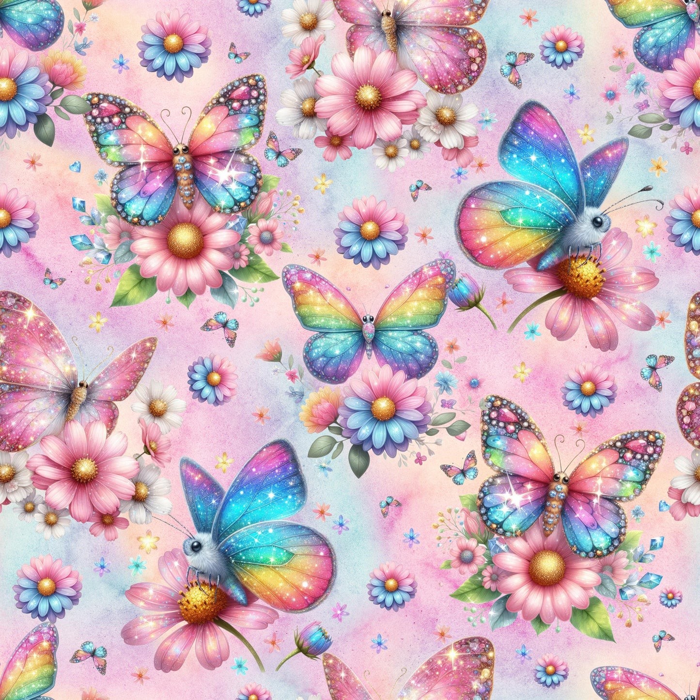 Eigenproduktion Stoff Schmetterling