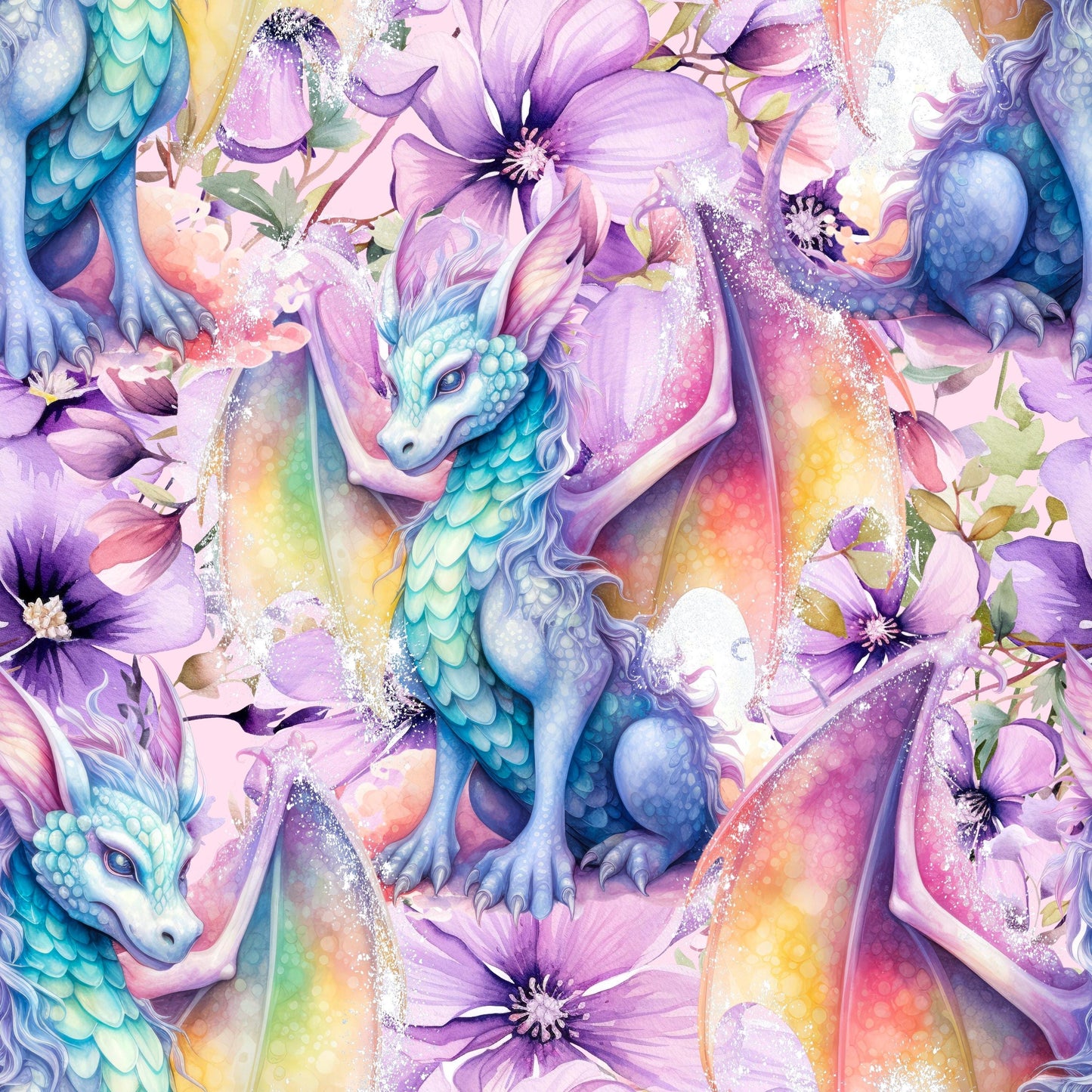 Eigenproduktion Stoff Drache