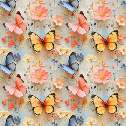 Eigenproduktion Stoff 3D Schmetterling