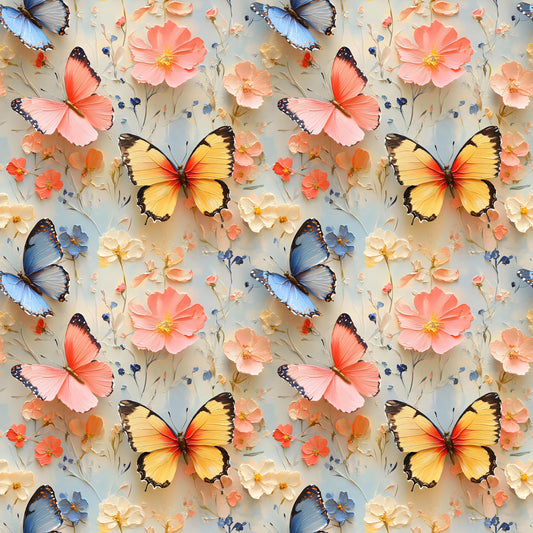 Eigenproduktion Stoff 3D Schmetterling