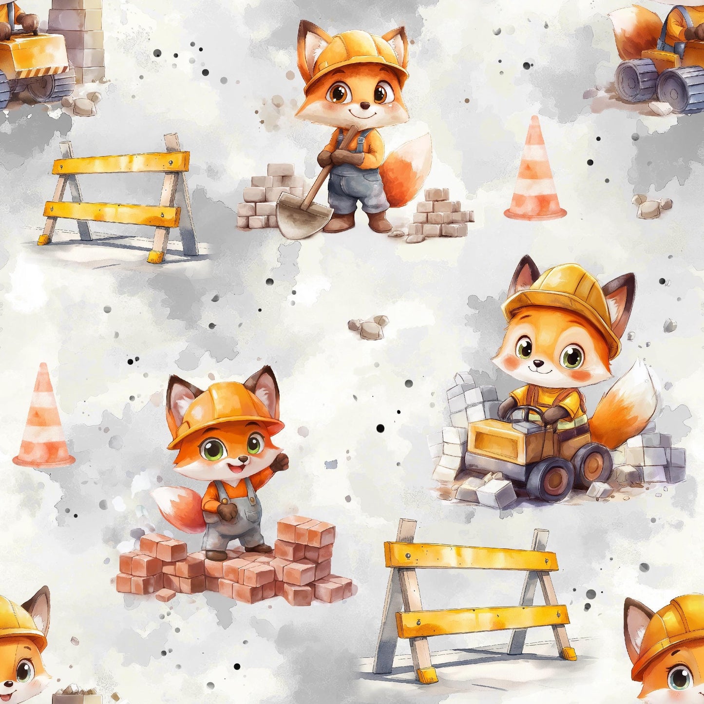 Eigenproduktion Stoff Fuchs - Baustelle