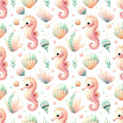 Eigenproduktion Stoff Seepferd