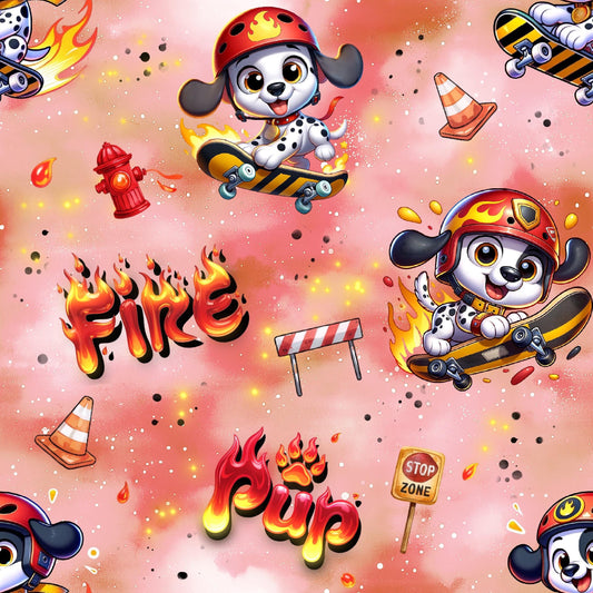 Eigenproduktion Stoff Feuerwehr Hund