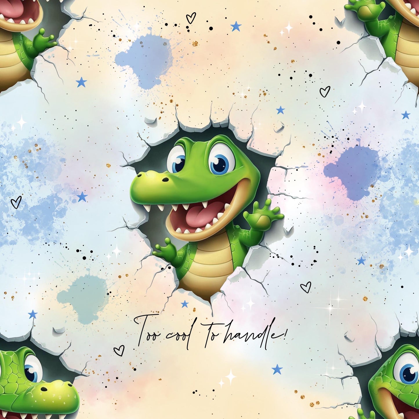 Eigenproduktion Stoff Krokodil