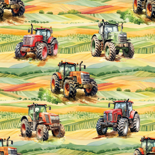 Eigenproduktion Stoff Traktor