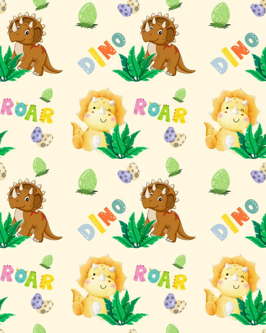 Eigenproduktion Stoff Dino