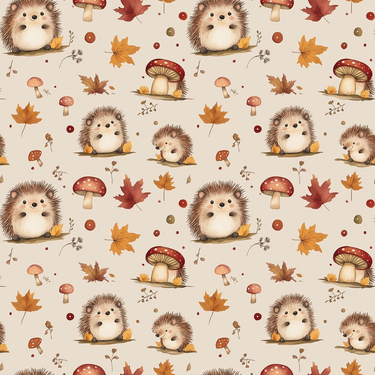 Eigenproduktion Stoff Herbst Igel