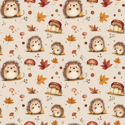 Eigenproduktion Stoff Herbst Igel