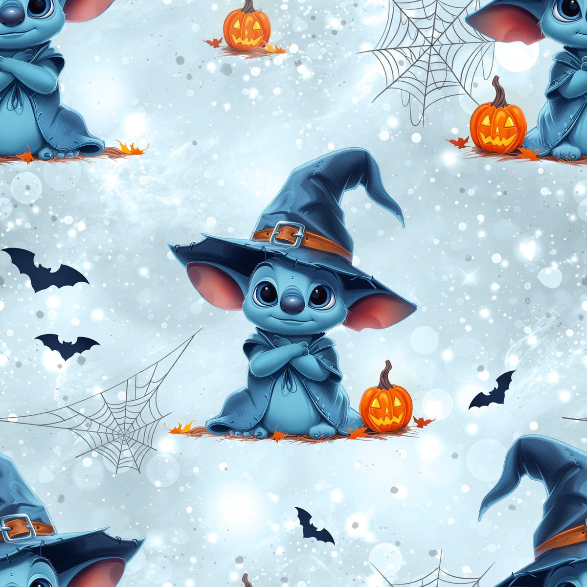 Eigenproduktion Stoff Halloween blaues Tier