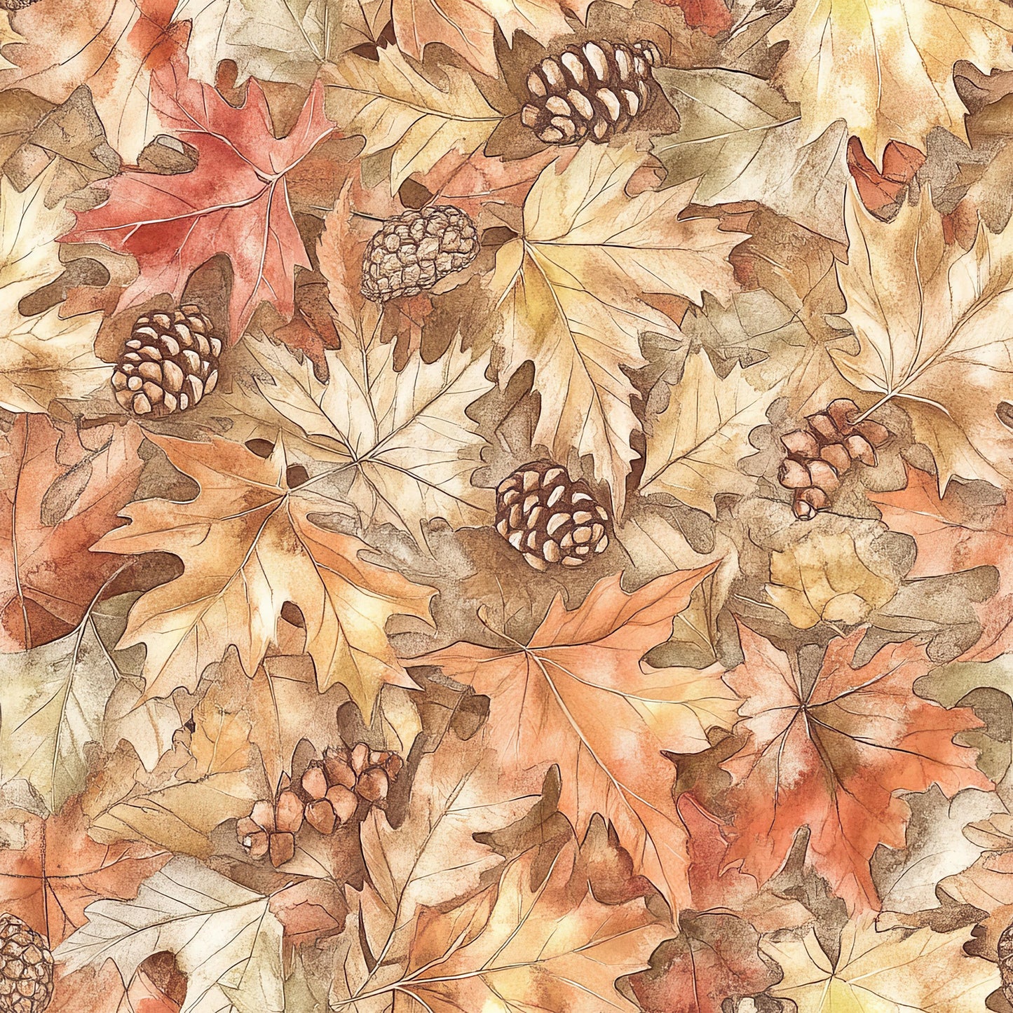 Eigenproduktion Stoff Herbst Blätter