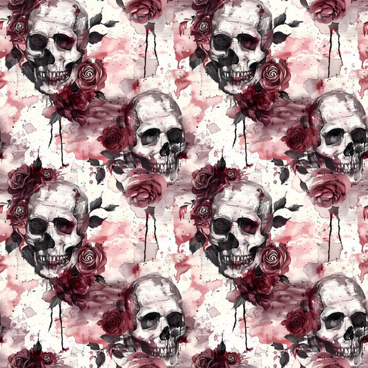 Eigenproduktion Stoff Schädel