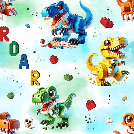 Eigenproduktion Stoff Dinosaurier