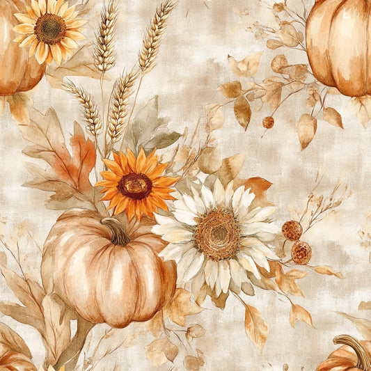Eigenproduktion Stoff Herbst - Kürbis