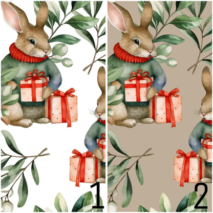 Eigenproduktion Stoff Weihnachten Hase