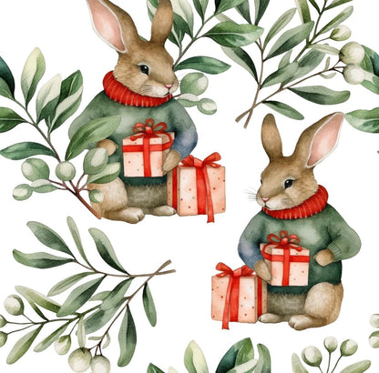 Eigenproduktion Stoff Weihnachten Hase