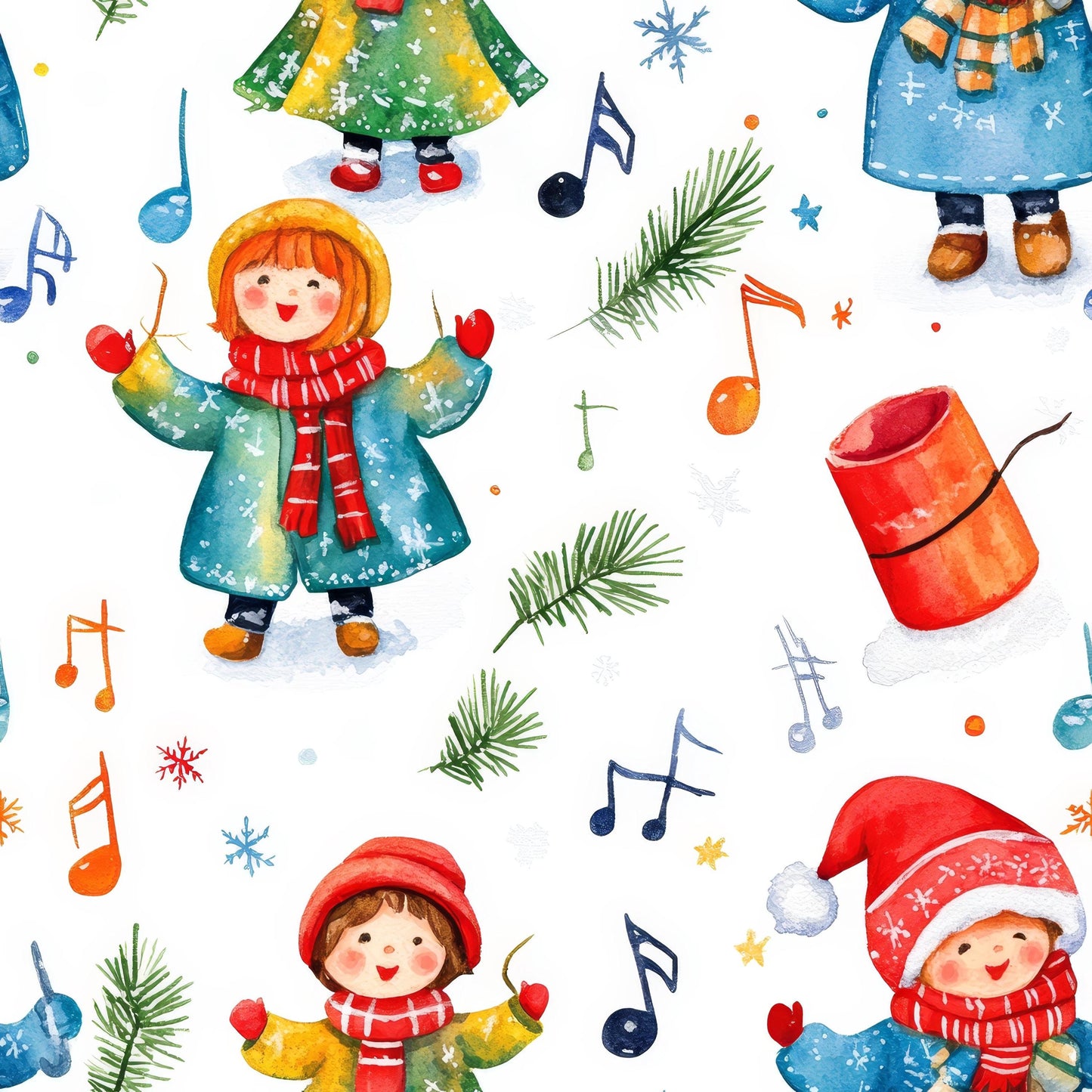 Eigenproduktion Stoff Winter - Singer - Weihnachten