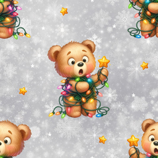 Eigenproduktion Stoff Bär Weihnachten