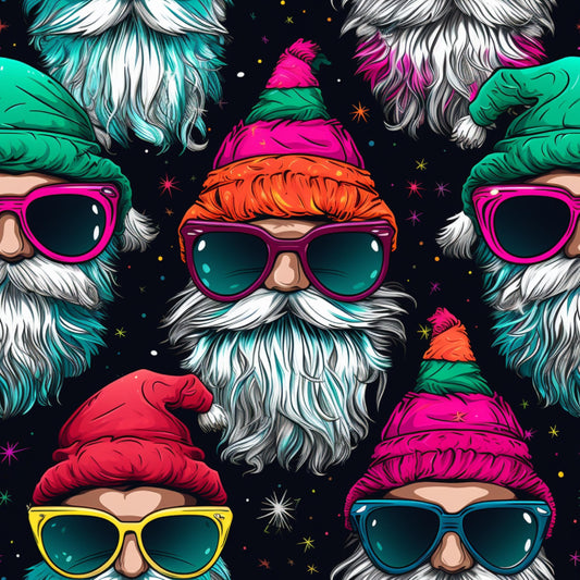 Eigenproduktion Stoff cooler Weihnachtsmann