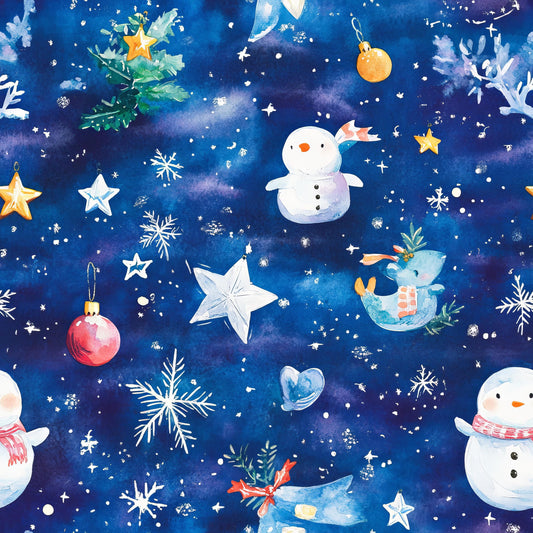 Eigenproduktion Stoff Schneemann - Winter