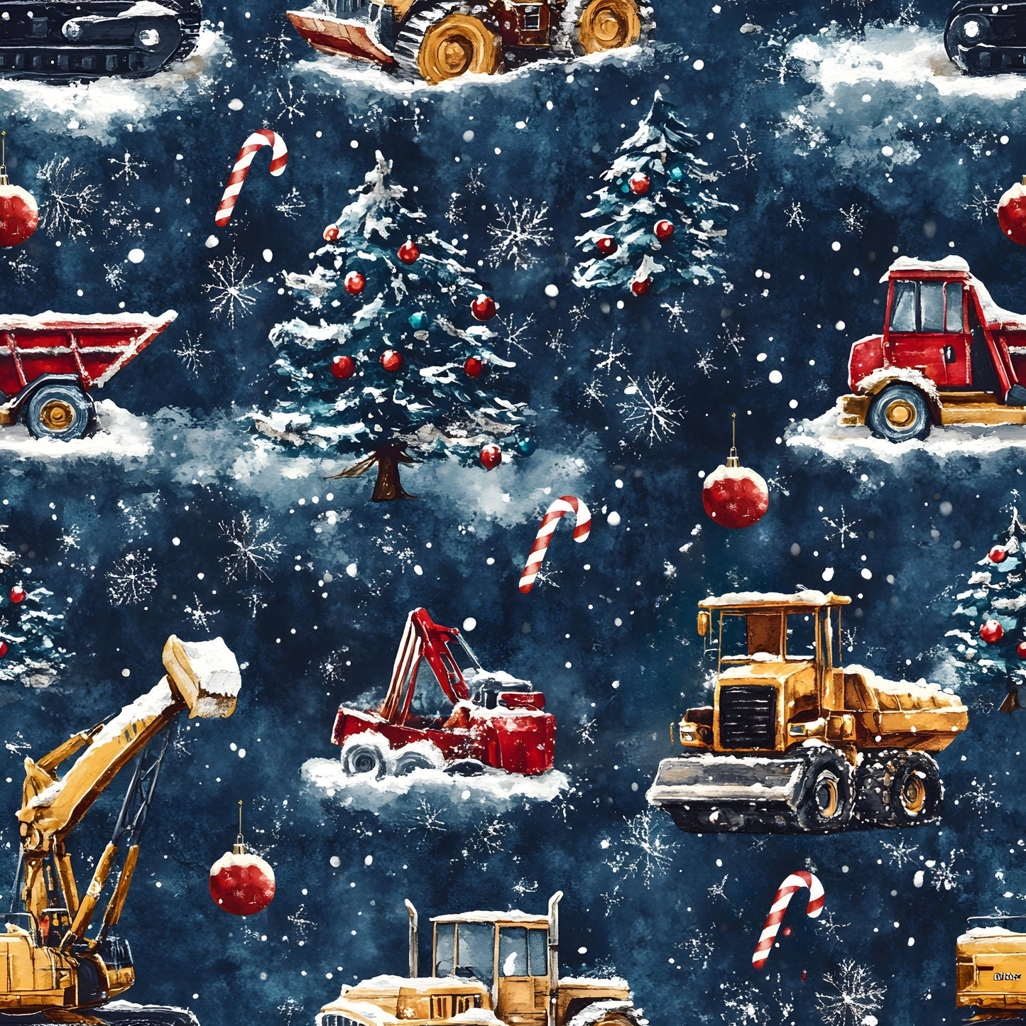 Eigenproduktion Stoff Bagger - Weihnachten - Schnee