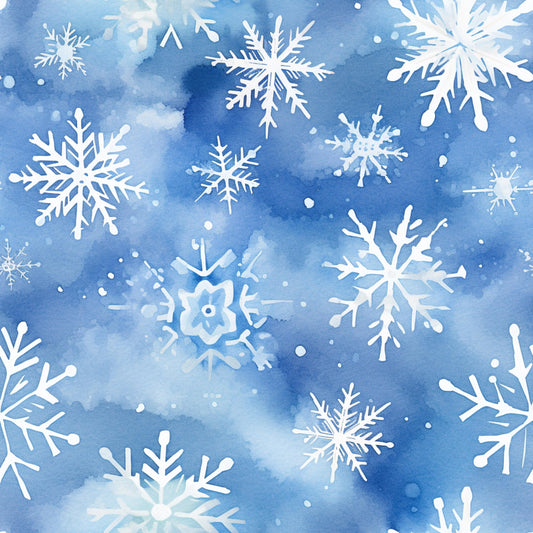 Eigenproduktion Stoff Schneeflocken