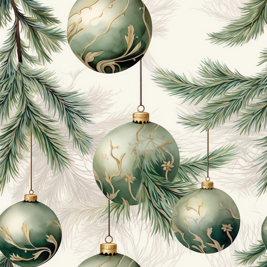 Eigenproduktion Stoff Weihnachtskugeln