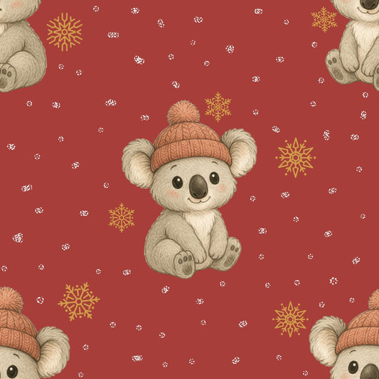 Eigenproduktion Stoff - Weihnachten - Koala