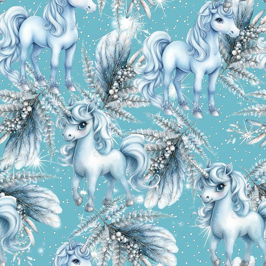Eigenproduktion Stoff Einhorn - Weihnachten