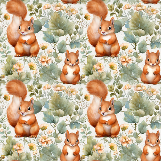 Eigenproduktion Stoff Eichhörnchen