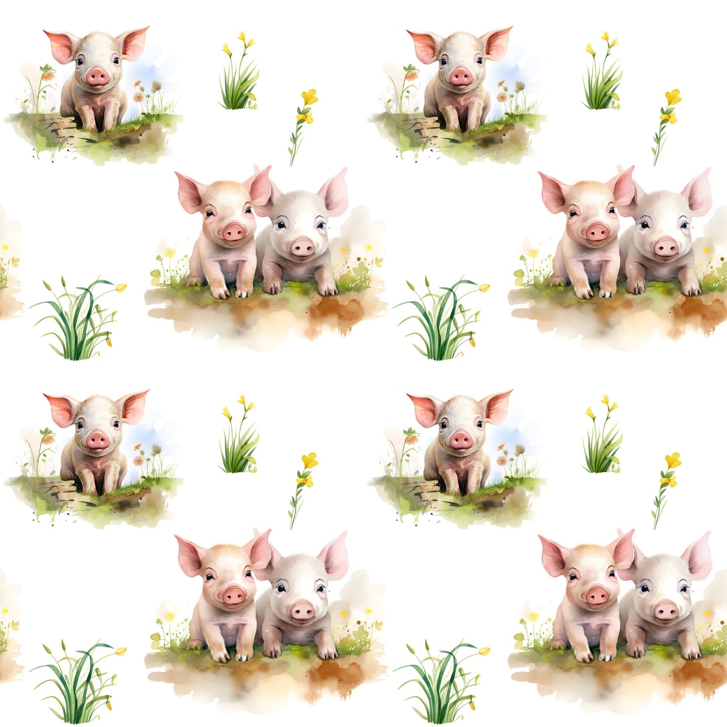 Eigenproduktion Stoff Schweine