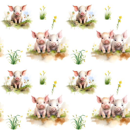 Eigenproduktion Stoff Schweine