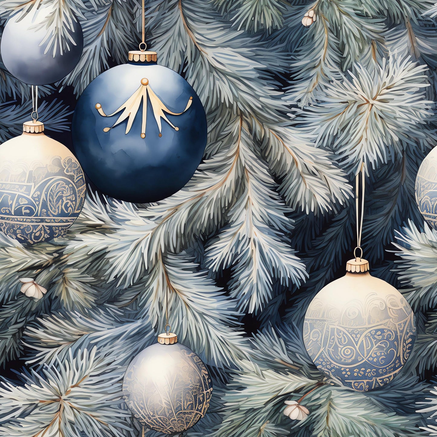 Eigenproduktion Stoff Weihnachtskugeln