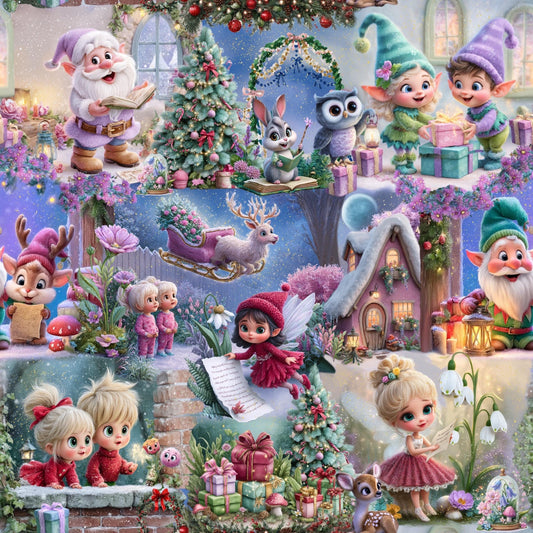 Eigenproduktion Stoff Weihnachten