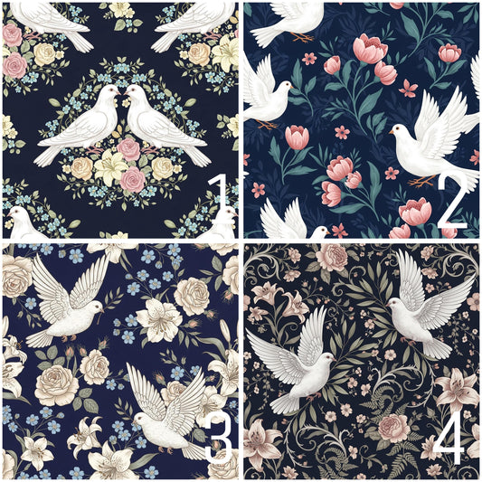 Eigenproduktion Stoff Tauben