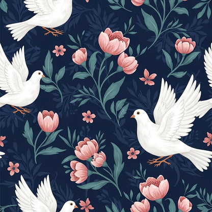 Eigenproduktion Stoff Tauben