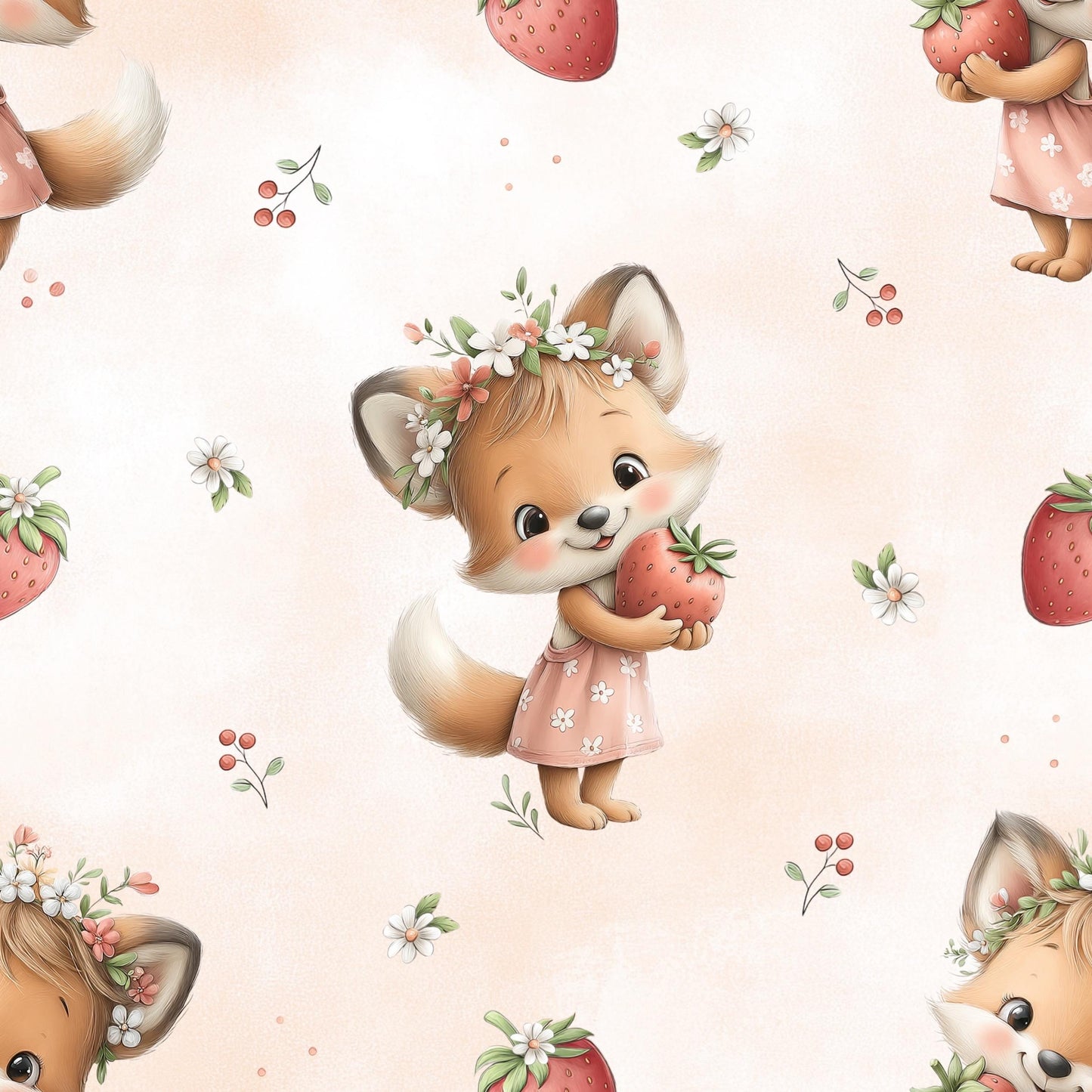 Eigenproduktion Stoff süßer Fuchs