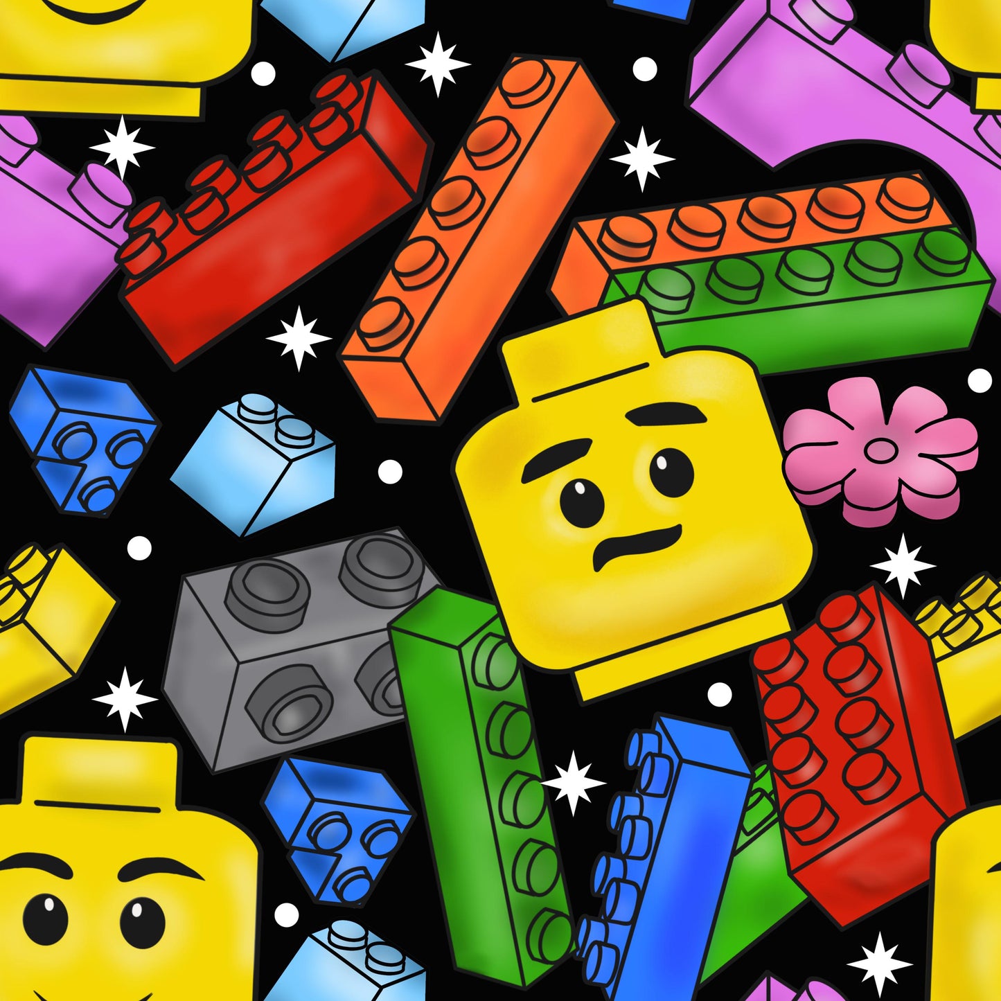 Eigenproduktion Stoff Lego