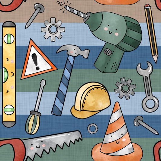 Eigenproduktion Stoff niedliche Werkzeuge