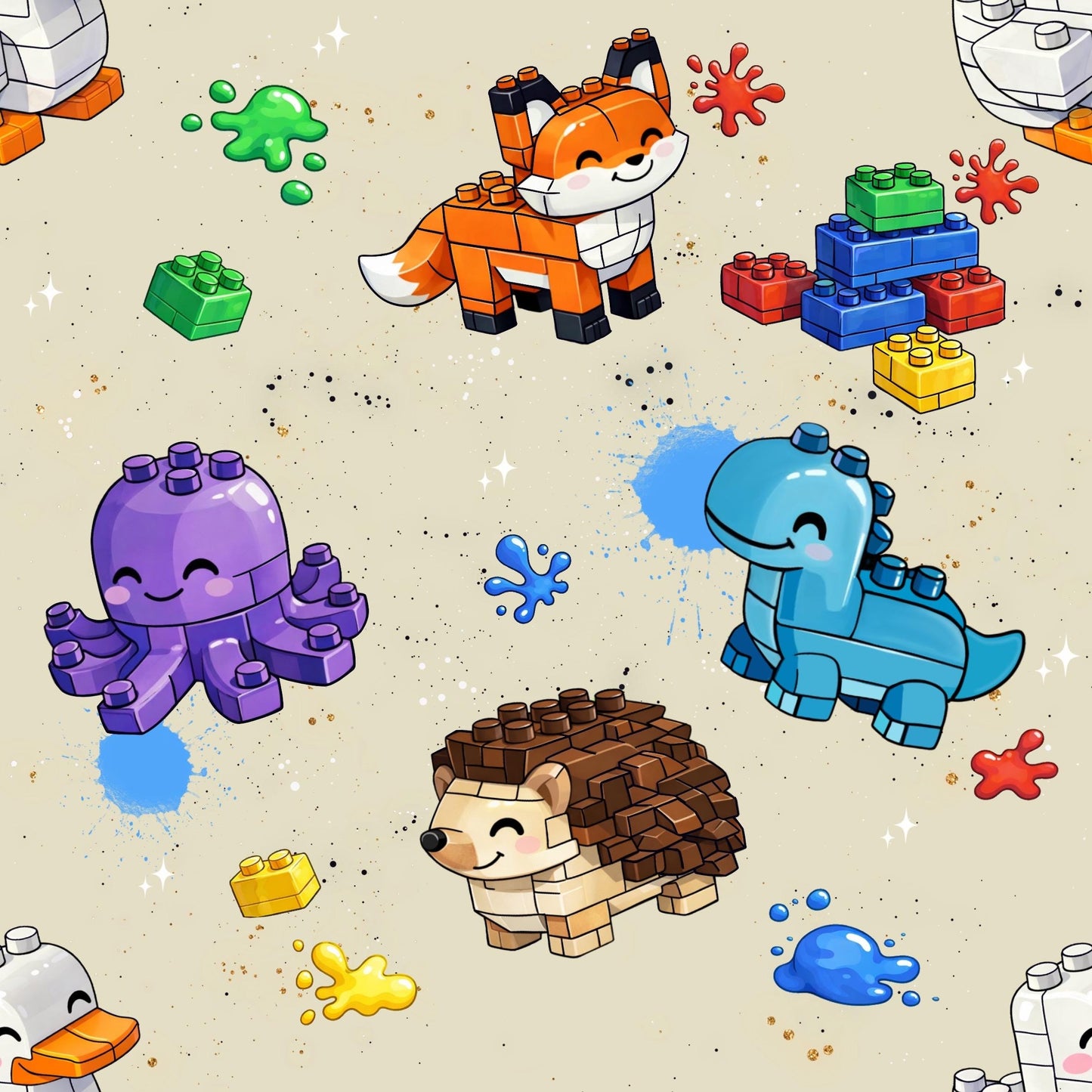 Eigenproduktion Stoff Tiere - Steine