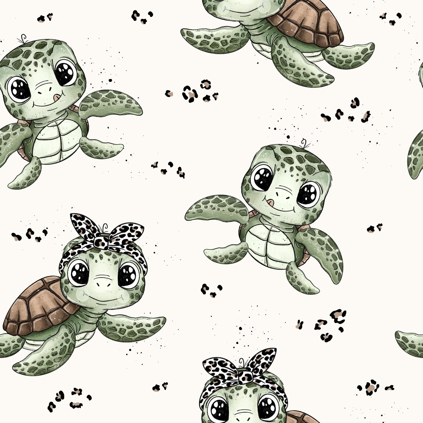 Eigenproduktion Stoff Schildkröte