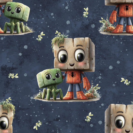 Eigenproduktion Stoff Spider Block